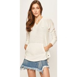 Roxy - Bluza. Białe bluzy damskie Roxy, s, bez wzorów, z bawełny, bez rękawów, z kapturem. Za 219,90 zł.