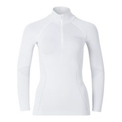 Odlo Koszulka damska l/s turtle neck 1/2 zip Evolution biała r. S (183191). Białe bluzki damskie marki Odlo, l. Za 114,23 zł.