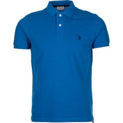 Koszulka polo w kolorze niebieskim. Niebieskie koszulki męskie U.S. Polo Assn., s, z haftami, z bawełny, polo, bez rękawów. W wyprzedaży za 128,95 zł.