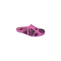 Scholl Damskie Kapcie Laye Bioprint Pink f272751048 (Rozmiar 39). Różowe kapcie damskie marki Scholl, z kauczuku. W wyprzedaży za 150,00 zł.