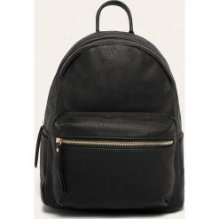 Answear - Plecak. Czarne plecaki damskie ANSWEAR, bez wzorów, ze skóry ekologicznej, eleganckie. W wyprzedaży za 79,90 zł.