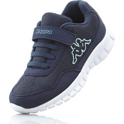 Sneakersy Kappa bonprix ciemnoniebiesko-miętowy. Niebieskie buty dziewczęce sportowe bonprix, bez wzorów, z materiału, bez zapięcia. Za 79,99 zł.