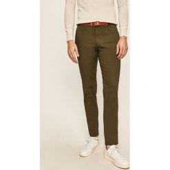 Selected - Spodnie. Zielone spodnie męskie Selected, w paski, z elastanu. W wyprzedaży za 129,90 zł.