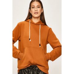Answear - Bluza. Żółte bluzy damskie ANSWEAR, s, bez wzorów, z elastanu, bez rękawów, z kapturem. W wyprzedaży za 59,90 zł.