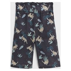 Mango Kids - Spodnie dziecięce Tigre 80-104 cm. Czarne spodnie dziewczęce Mango Kids, l, bez wzorów, z bawełny. Za 69,90 zł.