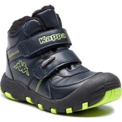 Sneakersy KAPPA - Solid Tex K 260565K Dk. Navy/Lime 6833. Niebieskie trampki chłopięce Kappa, bez wzorów, ze skóry ekologicznej, za kostkę, bez zapięcia. Za 139,00 zł.