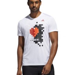 ADIDAS OWN THE RUN > FI0655. Koszulki męskie Adidas, m, bez wzorów, z poliesteru, klasyczne, z klasycznym kołnierzykiem, bez rękawów. Za 129,99 zł.