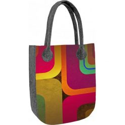 Torebka "City" w kolorze szarym ze wzorem - (S)35 x (W)42 x (G)10 cm. Szare torebki klasyczne damskie Bertoni, z materiału. W wyprzedaży za 57,95 zł.