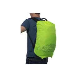 Pokrowiec Odblaskowy Na Plecak 15 - 35 L. Żółte plecaki męskie marki B'TWIN, z materiału, klasyczne. Za 29,99 zł.
