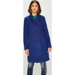 Answear - Płaszcz. Niebieskie płaszcze damskie marki ANSWEAR, s, z elastanu. W wyprzedaży za 169,90 zł.