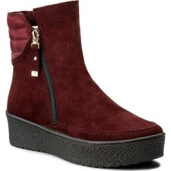 Botki EVA MINGE - Tere 2F 17SM1372214EF 834. Czerwone botki damskie zamszowe marki Eva Minge. W wyprzedaży za 239,00 zł.