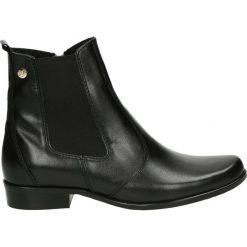 Botki - F815 PEL NERO. Czarne botki damskie skórzane Venezia. Za 399,00 zł.