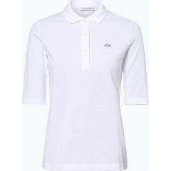 Lacoste - Damska koszulka polo, czarny. Czarne koszulki damskie marki Lacoste, bez wzorów, klasyczne, polo, bez rękawów. Za 399,95 zł.