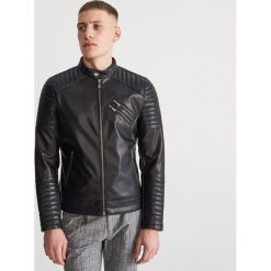 Kurtka typu biker - Czarny. Czarne kurtki męskie Reserved, s, bez wzorów, bez kaptura. Za 279,99 zł.