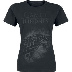 Gra o Tron House Stark Koszulka damska czarny. Czarne t-shirty damskie marki Gra o Tron, l, z nadrukiem, z okrągłym kołnierzem. Za 62,90 zł.