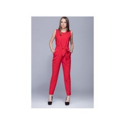 Kombinezony damskie: Elegancki kombinezon damski czerwony H023
