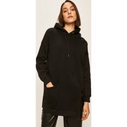 Answear - Bluza. Czarne bluzy damskie ANSWEAR, s, bez wzorów, z bawełny, bez rękawów, z kapturem. W wyprzedaży za 99,90 zł.
