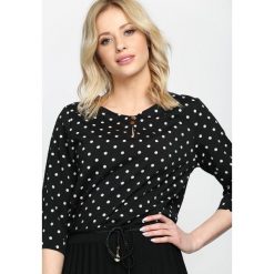Czarna Bluzka Dot Diagonal. Czarne bluzki damskie Born2be, na imprezę, xl, bez wzorów, z okrągłym kołnierzem, bez rękawów. Za 49,99 zł.