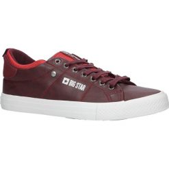 Bordowe trampki sznurowane big star bb174011. Czerwone trampki męskie BIG STAR, bez wzorów, retro, na sznurówki. Za 149,99 zł.