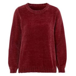 Cellbes Sweter z szenili w pięknych kolorach burgundowy female czerwony 58/60. Czerwone swetry damskie Cellbes, bez wzorów, klasyczne, bez rękawów, bez kaptura. W wyprzedaży za 109,00 zł.