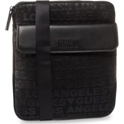 Saszetka GUESS - New Milano Tech HMNEMT P0227 BLA. Czarne torby męskie skórzane Guess, z aplikacjami, ze skóry ekologicznej, młodzieżowe. W wyprzedaży za 259,00 zł.