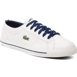 Tenisówki LACOSTE - Riberac 119 2 Cuj Off 7-37CUJ0020WN1 Wht/Nvy. Białe trampki dziewczęce marki Lacoste, bez wzorów, z gumy, na sznurówki. Za 269,99 zł.