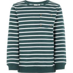 Bluza "Vanno" w kolorze biało-zielonym. Zielone bluzy niemowlęce name it boys, w paski, z bawełny, bez rękawów, bez kaptura. W wyprzedaży za 39,95 zł.