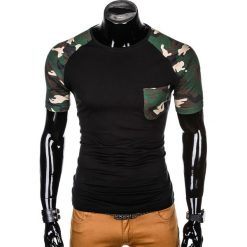 T-SHIRT MĘSKI Z NADRUKIEM MORO S1013 - CZARNY/BRĄZOWY. Brązowe t-shirty męskie z nadrukiem Ombre Clothing, m. Za 35,00 zł.