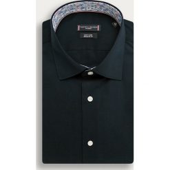 Tommy Hilfiger Tailored - Koszula. Niebieskie koszule męskie Tommy Hilfiger Tailored, z aplikacjami, z bawełny, eleganckie, z włoskim kołnierzykiem, z długim rękawem. Za 359,90 zł.