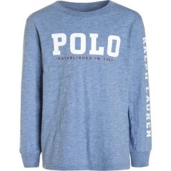 Polo Ralph Lauren GRAPHIC Bluzka z długim rękawem campus blue heather. Niebieskie bluzki dziewczęce bawełniane marki Polo Ralph Lauren, z długim rękawem. W wyprzedaży za 135,20 zł.