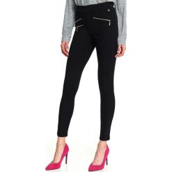 Legginsy z suwakami. Czarne legginsy damskie Top Secret, bez wzorów, eleganckie. W wyprzedaży za 54,99 zł.