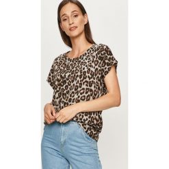 Answear - T-shirt Answear Lab. Szare bluzki damskie ANSWEAR, s, bez wzorów, z wiskozy, casualowe, z okrągłym kołnierzem. Za 49,90 zł.