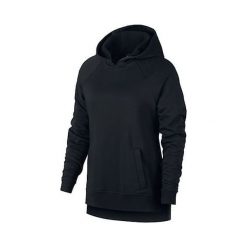 Nike W NK DRY HOODIE PO LS VERSA, 10 | SZKOLENIA KOBIET | KOBIETY | BLUZKA Z KAPTUREM I DŁUGIM RĘKAWEM | CZARNY / BIAŁY | Z. Czarne bluzy damskie Nike, bez wzorów, z tkaniny, z długim rękawem, długie, z kapturem. W wyprzedaży za 227,13 zł.
