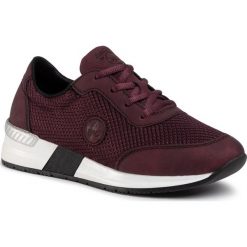 Sneakersy RIEKER - N7630-36 Rot. Czerwone półbuty damskie Rieker, z tworzywa sztucznego. Za 259,00 zł.