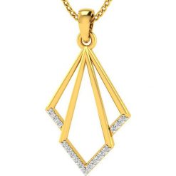 Naszyjniki damskie: Srebrny naszyjnik z diamentami – dł. 40 cm