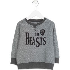Bluza w kolorze szarym. Szare bluzy niemowlęce Losan, z nadrukiem, bez rękawów, bez kaptura. W wyprzedaży za 34,95 zł.