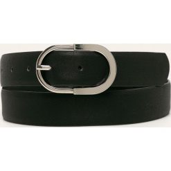 Pieces - Pasek. Czarne paski damskie Pieces, w paski, ze skóry ekologicznej. Za 59,90 zł.