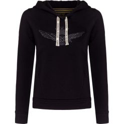 Bluza AERONAUTICA MILITARE. Czarne bluzy damskie Aeronautica Militare, bez wzorów, z elastanu, bez rękawów, z kapturem. Za 740,00 zł.