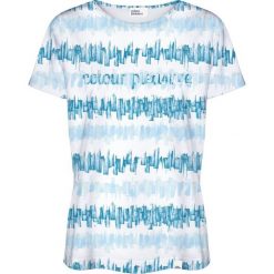 Colour Pleasure Koszulka damska CP-030 281 biało-niebieska r. XL/XXL. Białe bluzki damskie marki Colour pleasure, xl. Za 70,35 zł.