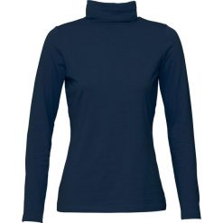 Shirt ze stretchem i golfem, długi rękaw bonprix ciemnoniebieski. Niebieskie golfy damskie marki bonprix, z długim rękawem. Za 44,99 zł.