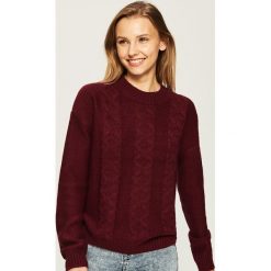 Sweter z warkoczowym splotem - Fioletowy. Fioletowe swetry klasyczne damskie marki Sinsay, l, ze splotem. Za 49,99 zł.