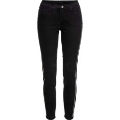 Dżinsy SKINNY z ćwiekami bonprix czarny. Czarne jeansy damskie bonprix. Za 89,99 zł.