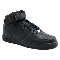 Nike Air Force 1 Mid 07 315123-001 46 Czarne. Czarne buty sportowe męskie marki Nike, ze skóry, Nike Air Force. W wyprzedaży za 389,99 zł.