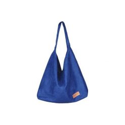 Torba worek Mili Chic Mc7 navy blue. Niebieskie torebki klasyczne damskie marki Militu, w paski, z bawełny, bez dodatków. Za 179,00 zł.