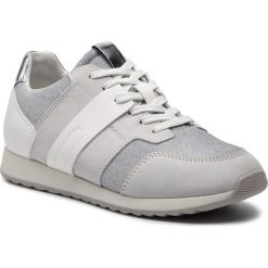 Sneakersy GEOX - D Deynna D D746FD 022EW C0626 Off White/Silver. Szare półbuty damskie Geox, z zamszu. W wyprzedaży za 229,00 zł.