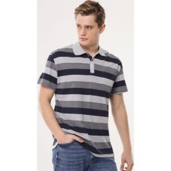 Szaro-Granatowa Koszulka Division Of Labor. Szare koszulki męskie Born2be, xl, w paski, z dzianiny, polo, bez rękawów. Za 34,99 zł.