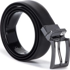 Pasek Męski STRELLSON - 3063 Black/Black 001. Czarne paski męskie Strellson, w paski, ze skóry. W wyprzedaży za 239,00 zł.
