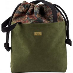 Torebka worek "DUOBAG", kolor khaki z żakardem. Brązowe torebki worki damskie me&BAGS, bez wzorów, z tkaniny, duże, bez dodatków. Za 219,00 zł.