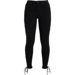 Rurki damskie: Missguided SINNER LACE UP SIDE Jeans Skinny Fit black