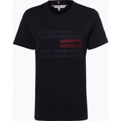 Tommy Hilfiger - T-shirt damski, niebieski. Niebieskie t-shirty damskie TOMMY HILFIGER, xs, bez wzorów, glamour, bez kołnierzyka. Za 199,95 zł.
